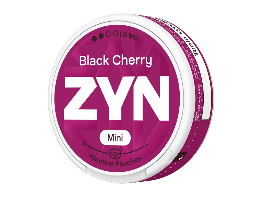 ZYN Black Cherry Mini 6 mg nikotinové sáčky Mini Dry s příchutí třešní, lesního ovoce a vanilky