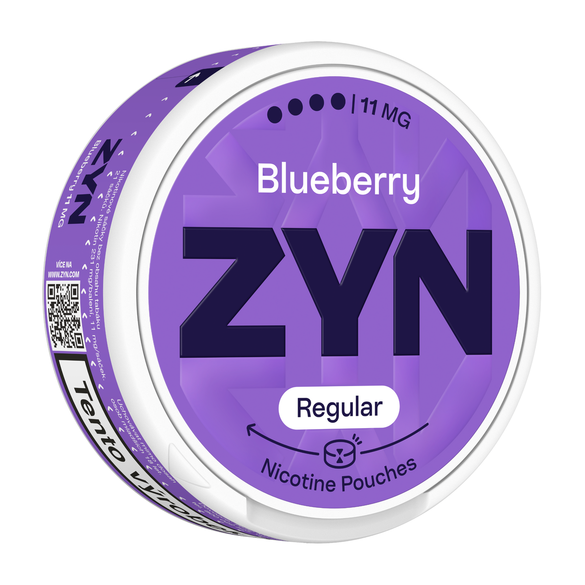 ZYN Blueberry 11 mg nikotinové sáčky Regular Moist s příchutí borůvek, lesních plodů a malin