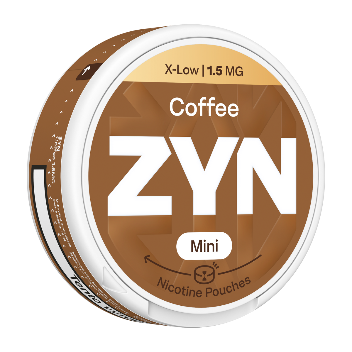 ZYN Coffee Mini 1,5 mg nikotinové sáčky Mini Dry s příchutí mocha kávy, čokolády a nugátu