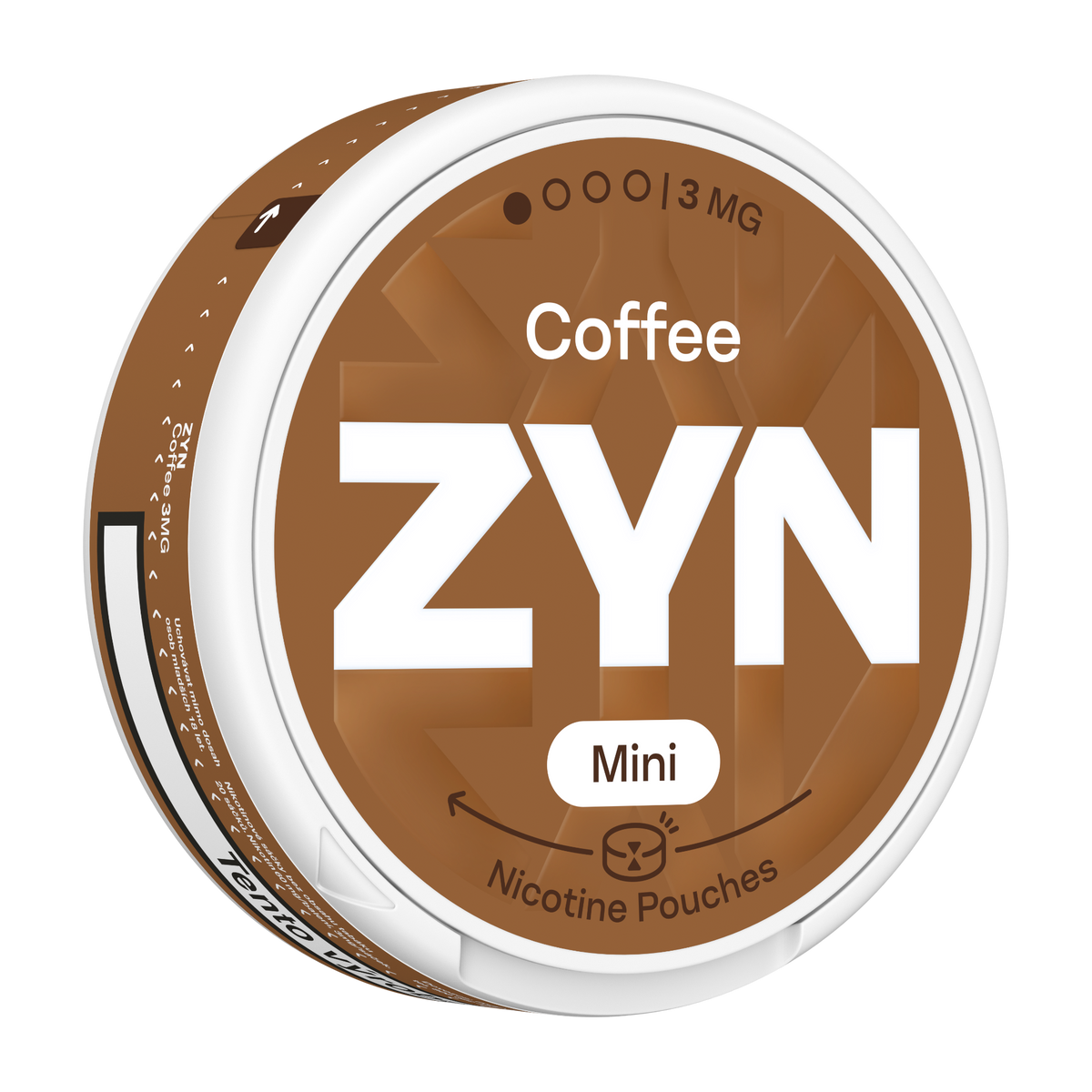 ZYN Coffee Mini 3 mg nikotinové sáčky Mini Dry s příchutí mocha kávy, čokolády a nugátu