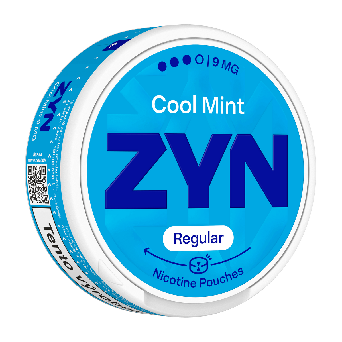 ZYN Cool Mint 9 mg nikotinové sáčky Regular Moist s intenzivní chladivou příchutí svěží máty peprné