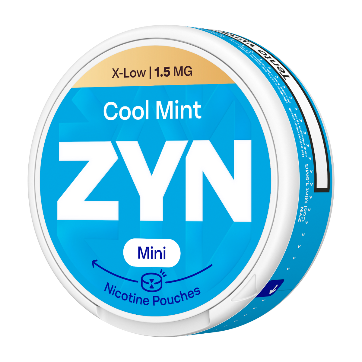 Nikotinové sáčky ZYN Cool Mint Mini s mentolem a mátou peprnou, 1,5 mg nikotinu na sáček a balení 20 kusů