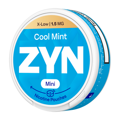 Nikotinové sáčky ZYN Cool Mint Mini s mentolem a mátou peprnou, 1,5 mg nikotinu na sáček a balení 20 kusů