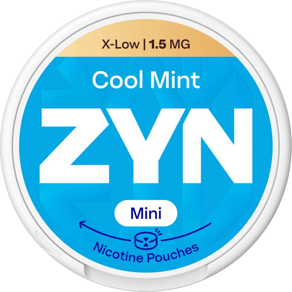 ZYN Cool Mint Mini 1,5 mg nikotinové sáčky Mini Dry s chladivou mentolovou příchutí a mátou peprnou