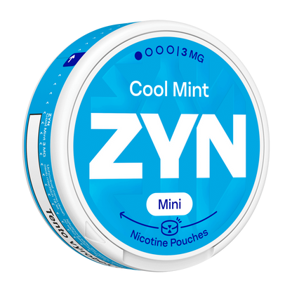 ZYN Cool Mint Mini 3 mg nikotinové sáčky Mini Dry s chladivou mentolovou příchutí a mátou peprnou