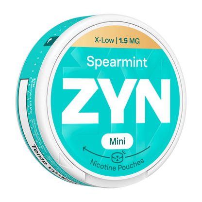 ZYN Spearmint Mini 1,5 mg nikotinové sáčky Mini Dry s jemně nasládlou příchutí máty spearmint