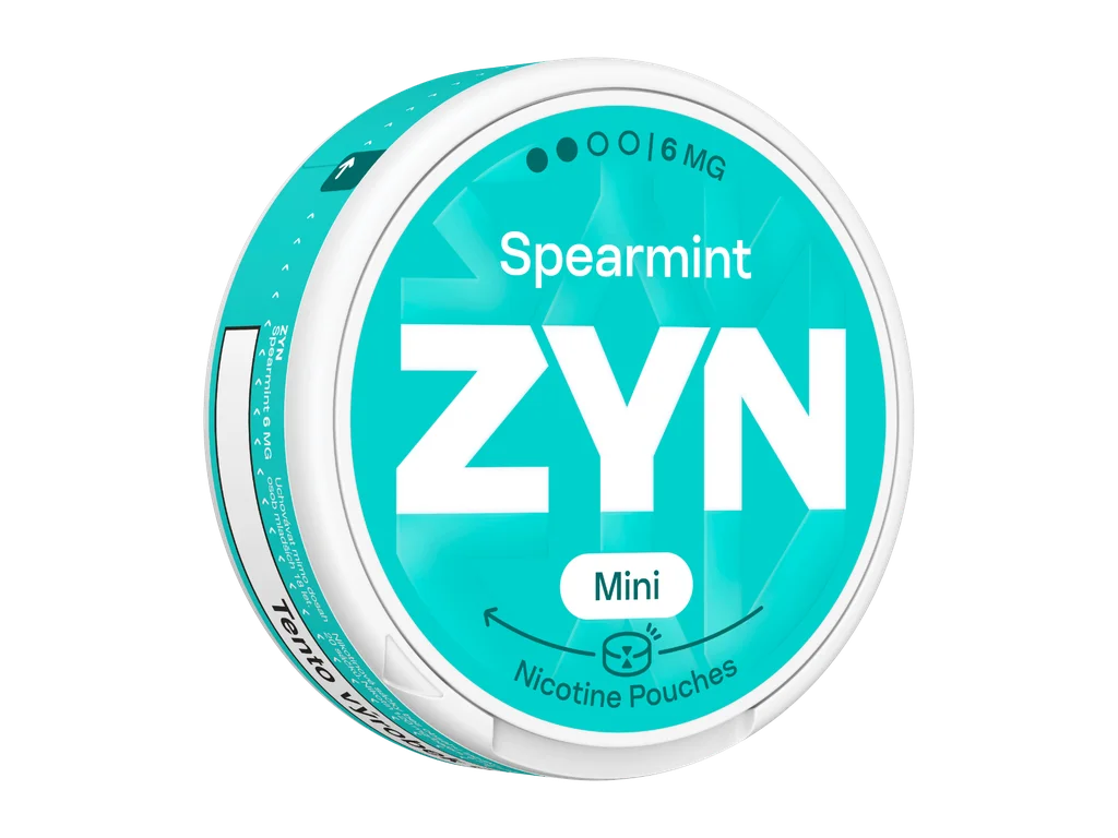 ZYN Spearmint Mini 6 mg nikotinové sáčky Mini Dry s jemně nasládlou příchutí máty spearmint