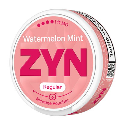 Balení ZYN Watermelon Mint Regular Moist s 21 nikotinovými sáčky a 11 mg nikotinu na sáček